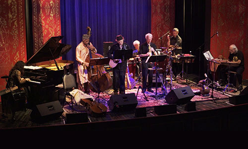 Mariah Parker's Indo Latin Jazz Ensemble performing at the Throckmorton Theatre, Mill Valley